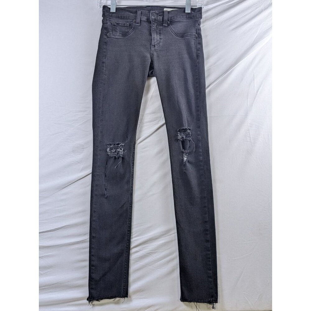 Rag‎ & Bone Jeans Womens Size 25 Distressed Black Legging